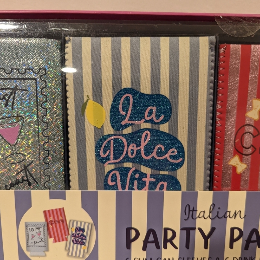 Italian Party Pack Drink Sleeves and Markers - Picture 7 of 9